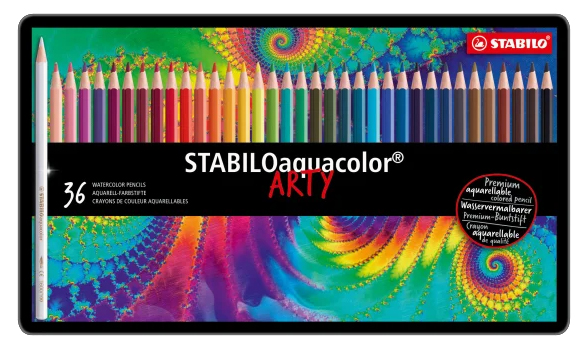 STABILO Aquarell-Buntstift aquacolor , ARTY, , 24er Metalletui