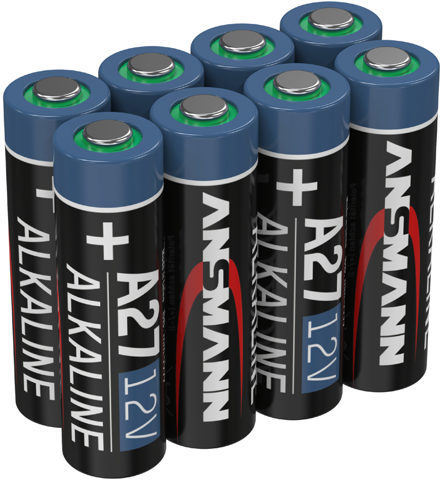 ANSMANN Alkaline Batterie A27/LR27, 12 Volt, 8er Pack