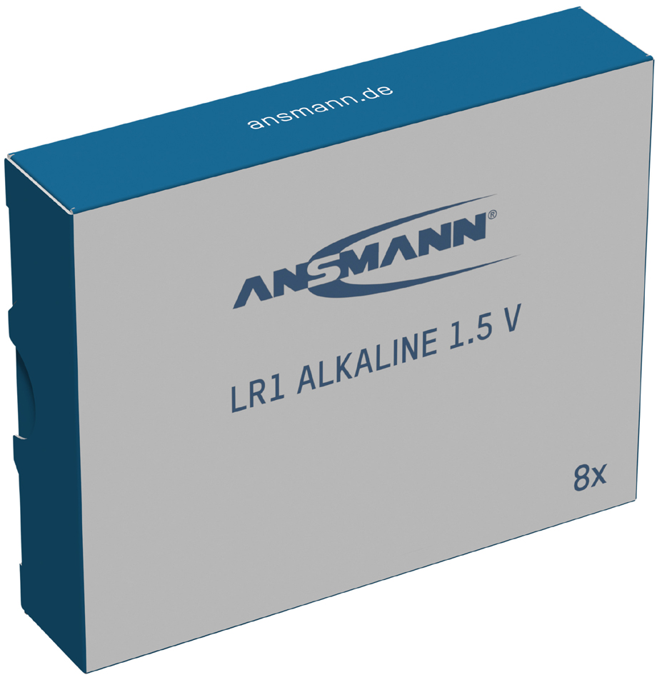 ANSMANN Alkaline Batterie LR1, 1,5 Volt, 8er Pack