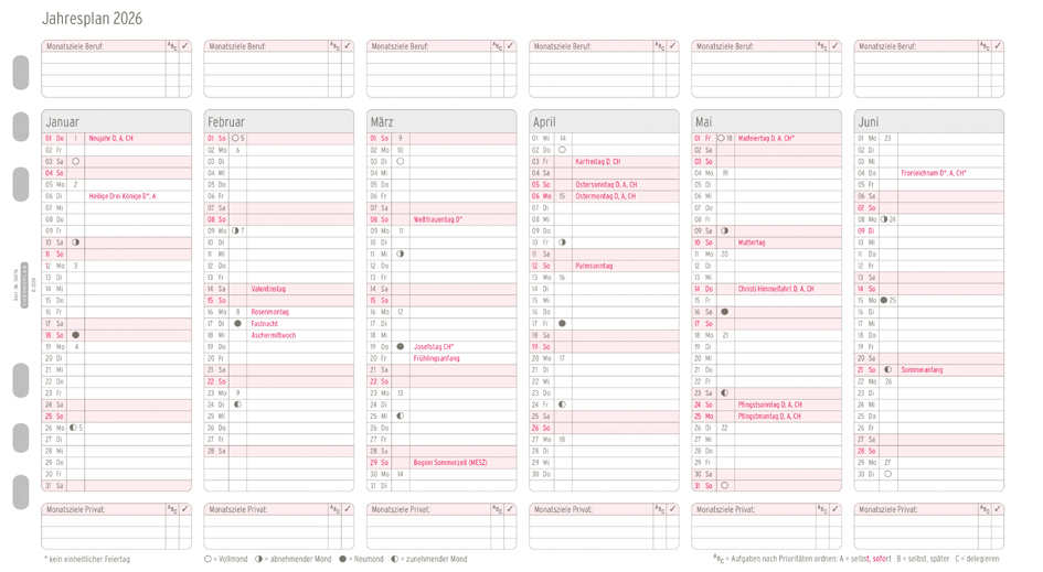 CHRONOPLAN Jahresplan 2025, DIN A5