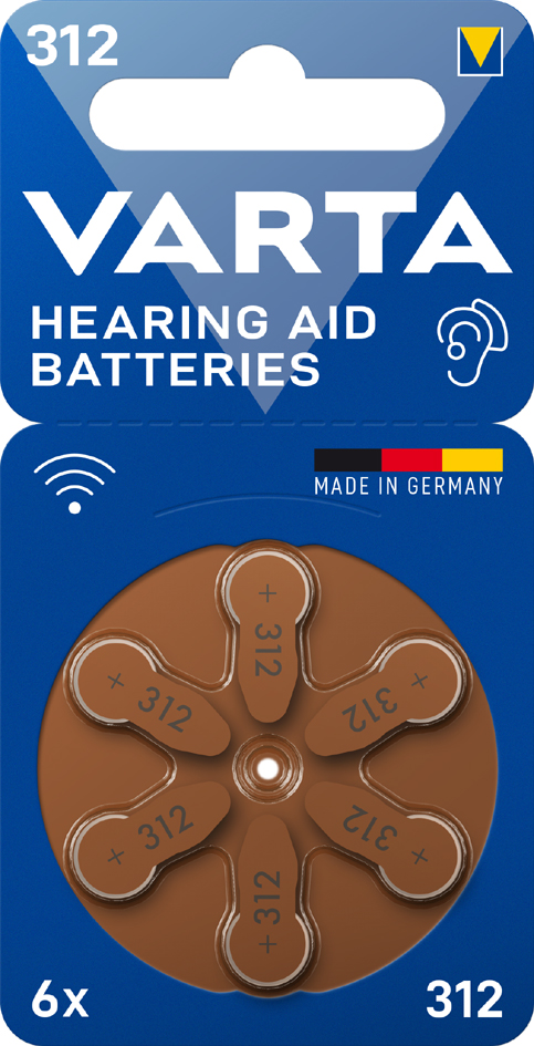 VARTA Hörgeräte Knopfzelle , Hearing Aid Batteries,  312