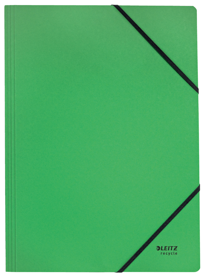 LEITZ Eckspanner Recycle, DIN A4, Karton 430 g/qm, grün