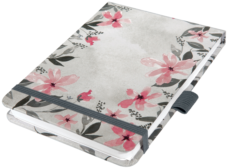 sigel Notizblock Jolie Beauty , Loose Florals Grey, , DIN A6+