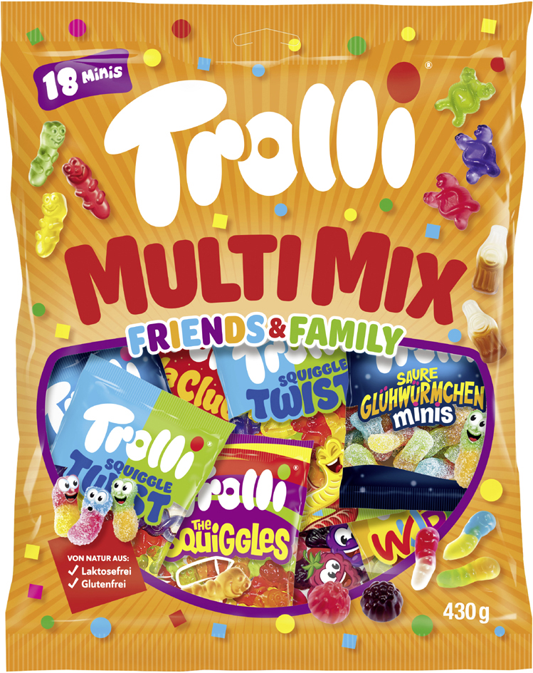 Trolli Fruchtgummi MULTI MIX , FRIENDS & FAMILY, , 430 g
