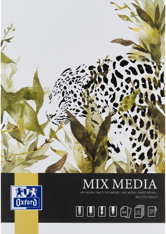 Oxford Art Mixed Media Block , Mix Media, , DIN A4, 225 g/qm