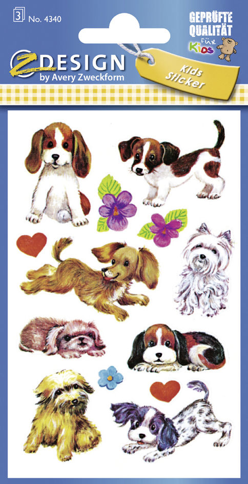 ZDesign KIDS Sticker , Hunde, , bunt