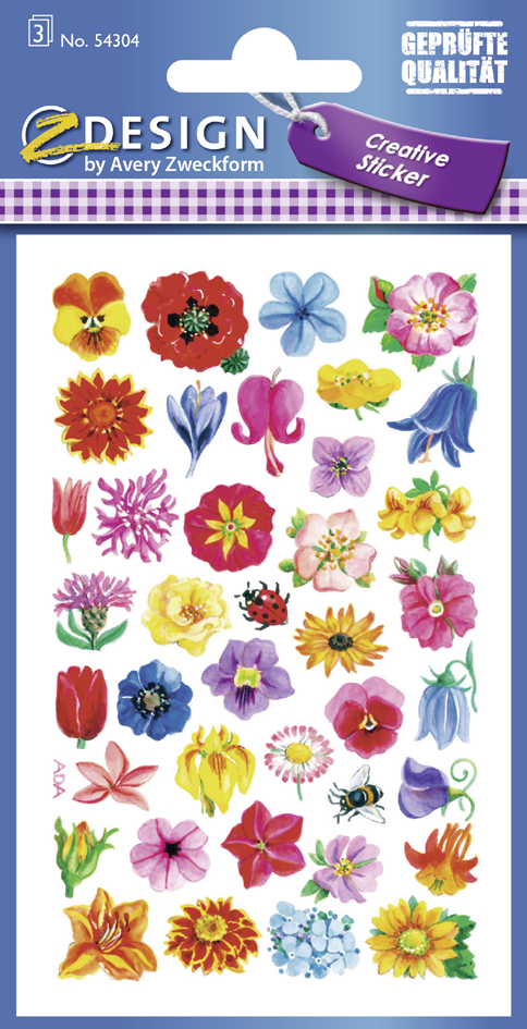 ZDesign CREATIVE Sticker , Blüten, , bunt