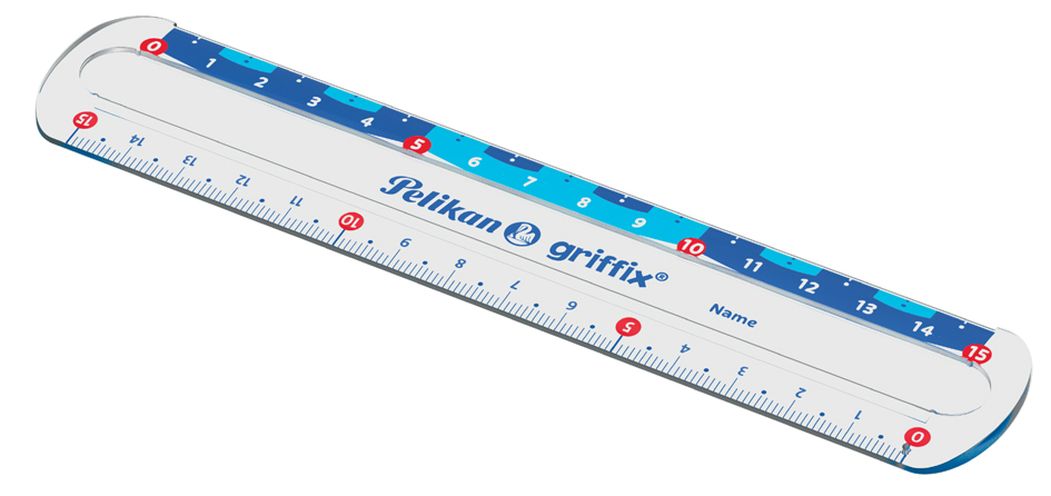 Pelikan griffix Lineal, 150 mm, transparent / blau