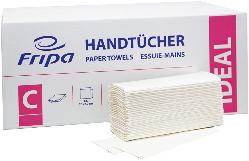 4000883603653 - Fripa Handtuchpapier IDEAL 250 x 500 mm C-Falz hochweiß