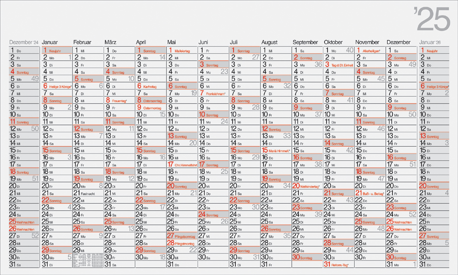 rido idé Wandkalender , Plakatkalender Office II, , 2025