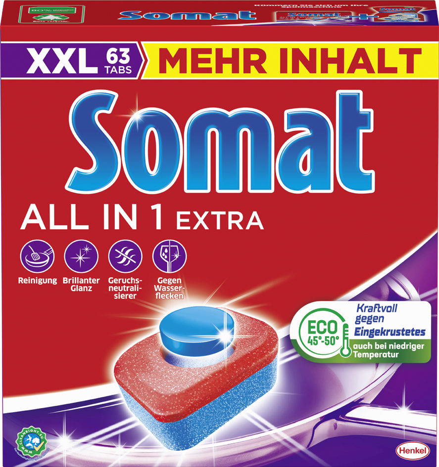 Somat Spülmaschinentabs 10 ALL IN 1 EXTRA, 63 Tabs, XXL