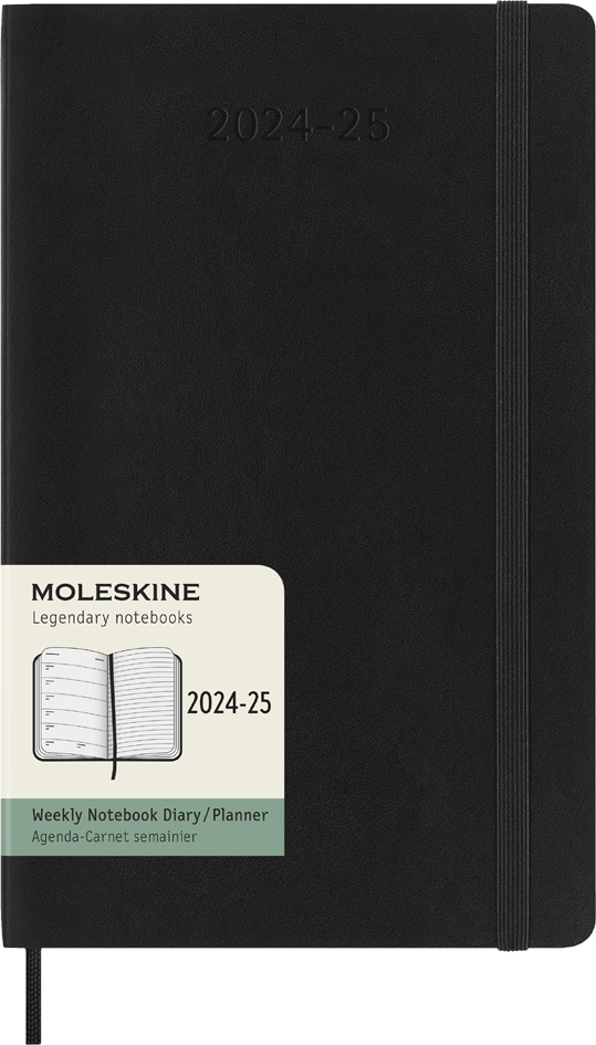 MOLESKINE Buchkalender 2024/2025, 18 Monate, L/A5, schwarz