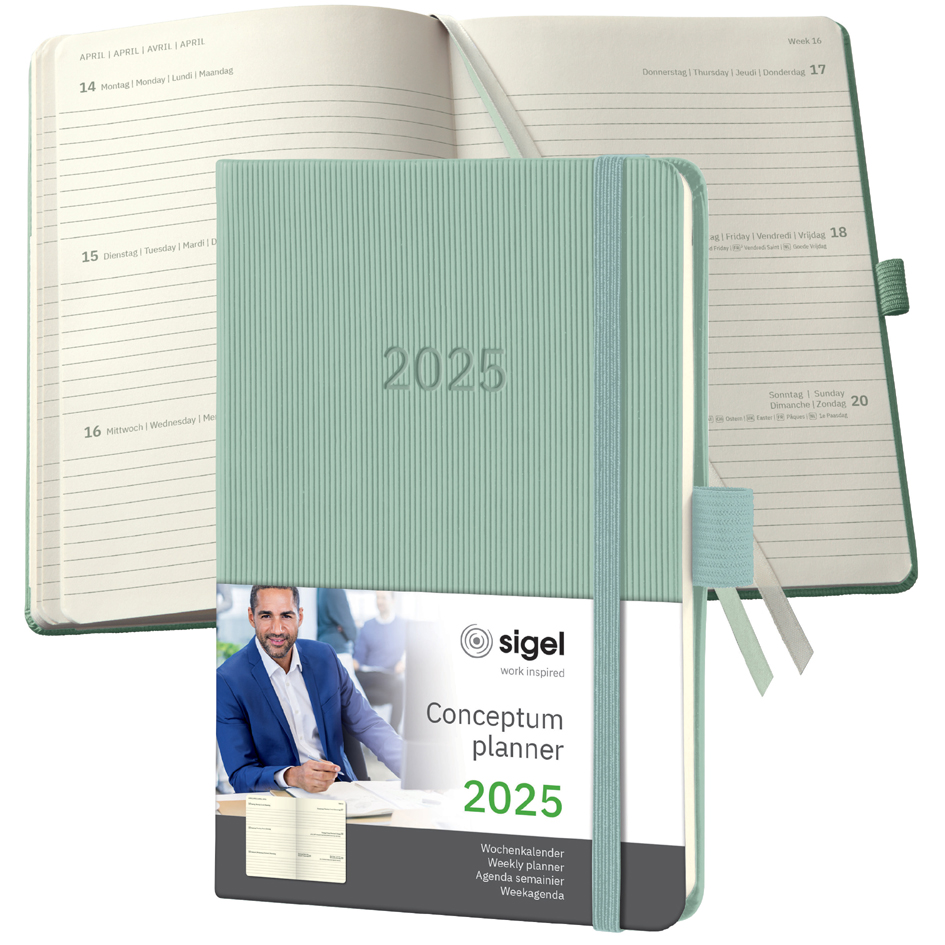 sigel Buchkalender Conceptum 2025, ca. DIN A6, mint