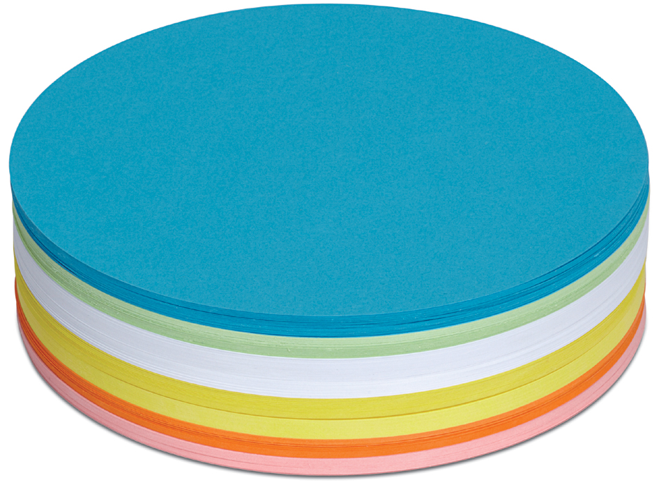 MAUL Moderationskarte, rund, Durchmesser: 185 mm, sortiert