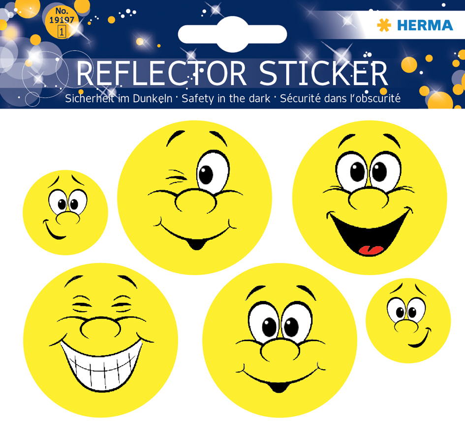 HERMA Reflektorsticker , Happy Face,