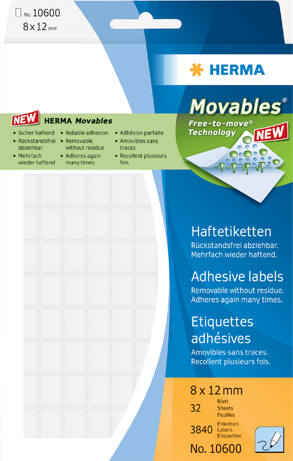 HERMA Etiketten , Movables,  20 x 50 mm, zur Handbeschriftung