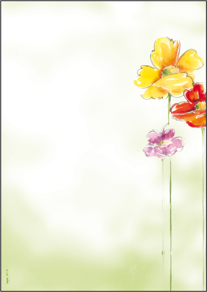 sigel Design-Papier, DIN A4, 90 g/qm, Motiv , Spring Flowers,