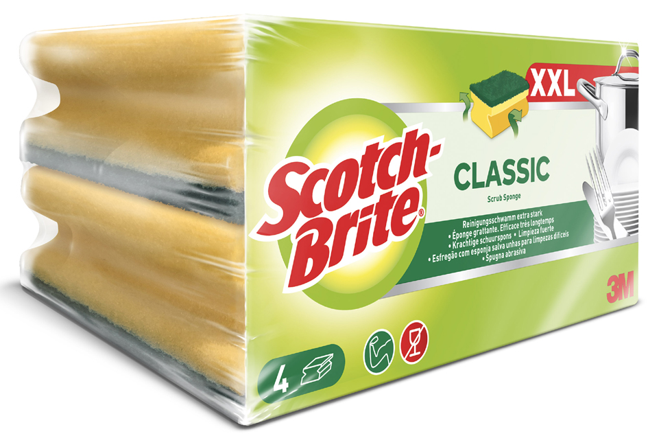 8410001115153 - Scotch-Brite Reinigungsschwamm Classic XXL Farbe gelb grün