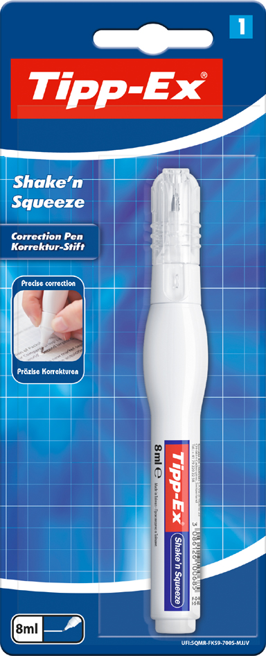 Tipp-Ex Korrekturstift , Shake, n Squeeze, , weiß, Blister