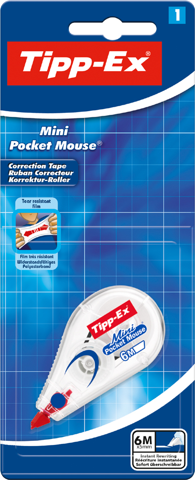 Tipp-Ex Korrekturroller , Mini Pocket Mouse, , Blister