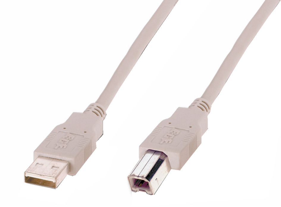 4016032282624 - Assmann 250x USB20 Anschlusskabel 2m usb a zu usb b bulk beige (AK-300102-018-E) - Digitus