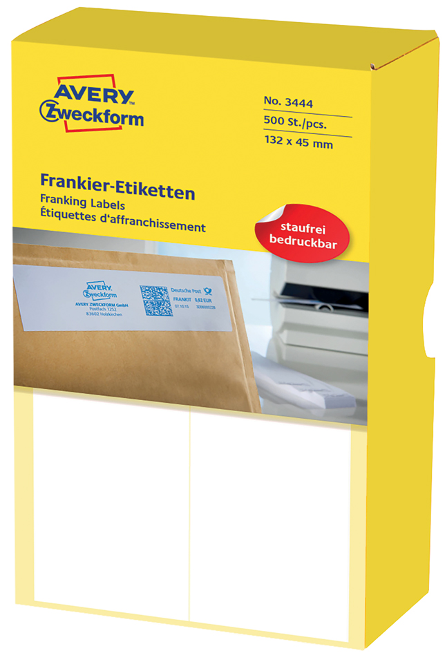 4004182034286 - Frankier-Etiketten Doppel-Etikett weiß 150 x 45mm VE=5