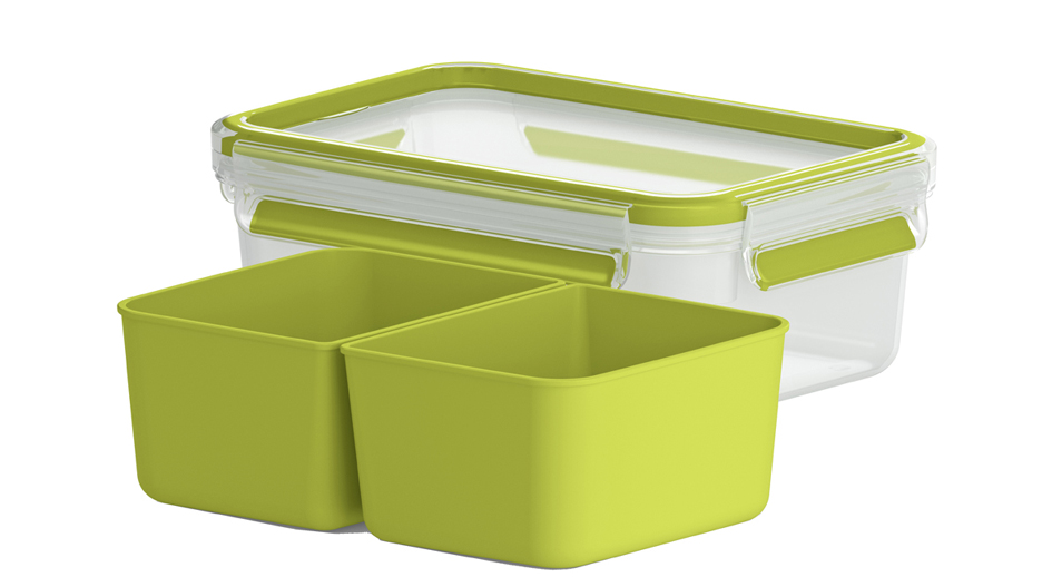 emsa Snackbox CLIP & GO, 1,0 Liter, transparent / grün