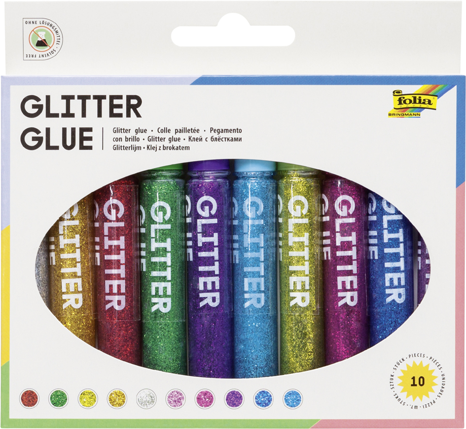 folia Glitzerkleber , Glitterglue, , 9,5 ml, farbig sortiert