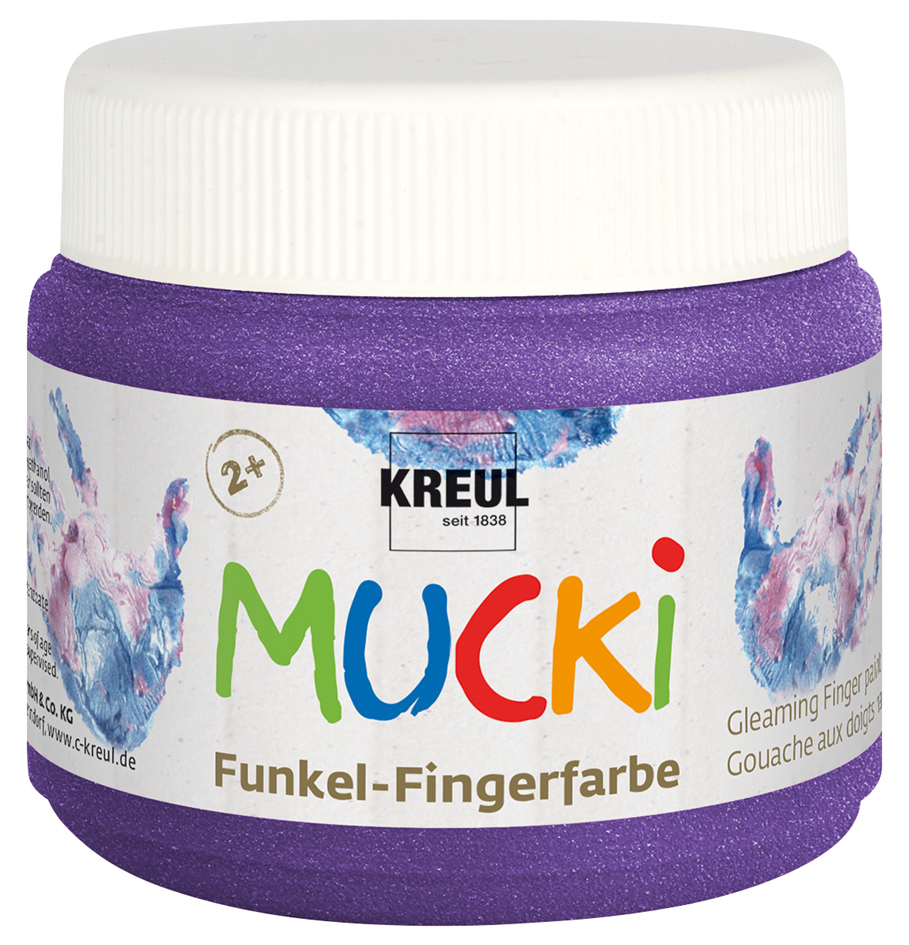 4000798117146 - Mucki Funkel-Fingerfarbe Smaragdgrün 150 ml Kinderbasteln - Kreul