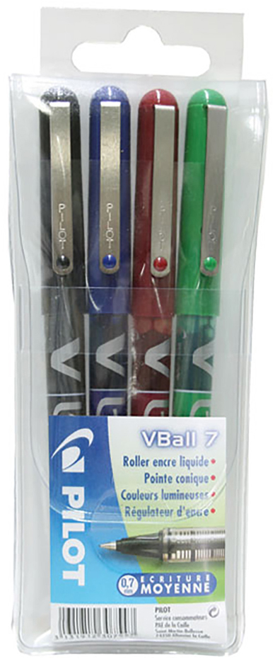 3131912307547 - Tintenroller V Ball VB 7 4er Etui farbig sortiert