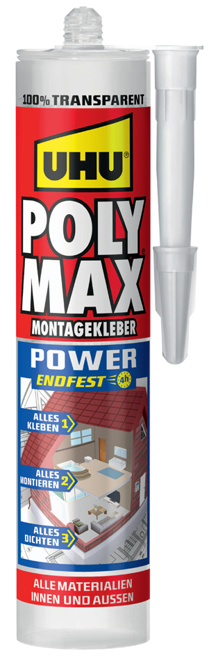 UHU Montagekleber POLYMAX POWER ENDFEST, transparent, 300 g