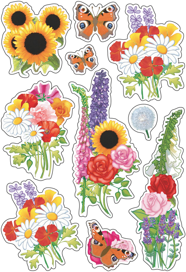 HERMA Sticker DECOR , Moderne Blumen,