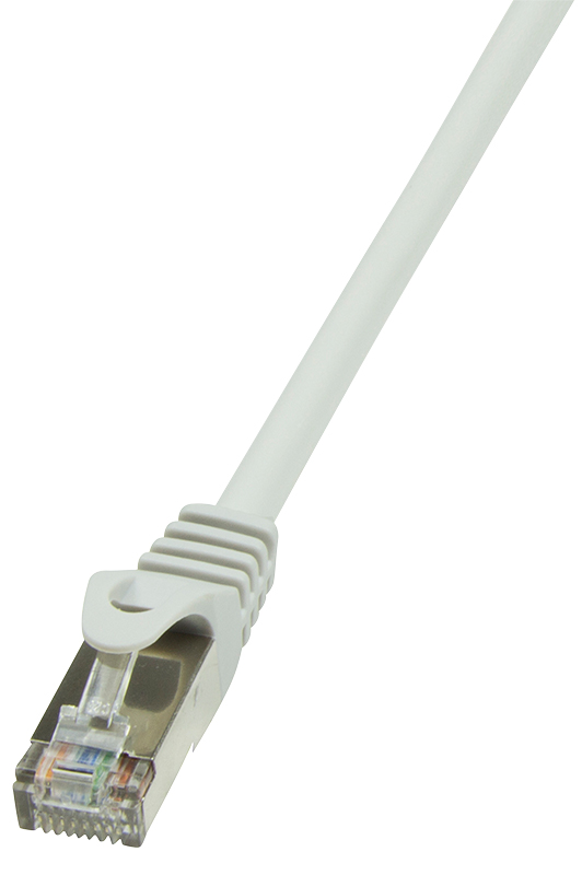 4052792021875 - EconLine - Patch-Kabel - RJ-45 (m) bis RJ-45 (m) - 25 cm - Foiled Unshielded Twisted Pair (f utp) - cat 6 - Grau (CP2012S) - Logilink