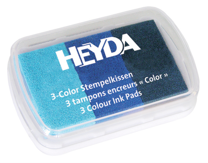 4005329079245 - Stempelkissen 3-Color hellblau mittelblau dunkelblau