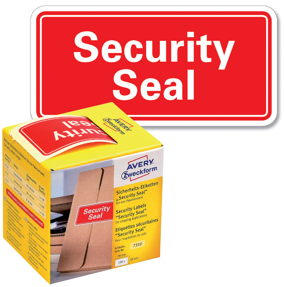 AVERY Zweckform Sicherheitssiegel , Security Seal, , 38x20 mm