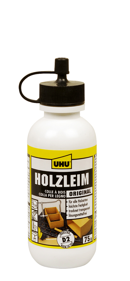 UHU Holzleim Original D2, lösemittelfrei, 75 g Flasche