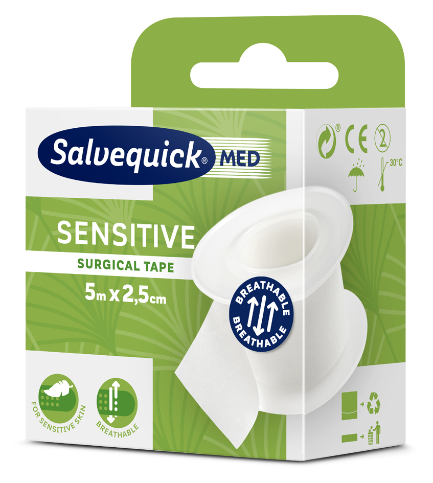 7310615927245 - CEDERROTH Salvequick MED Fixierpflaster sensitiv 25mm x 5m