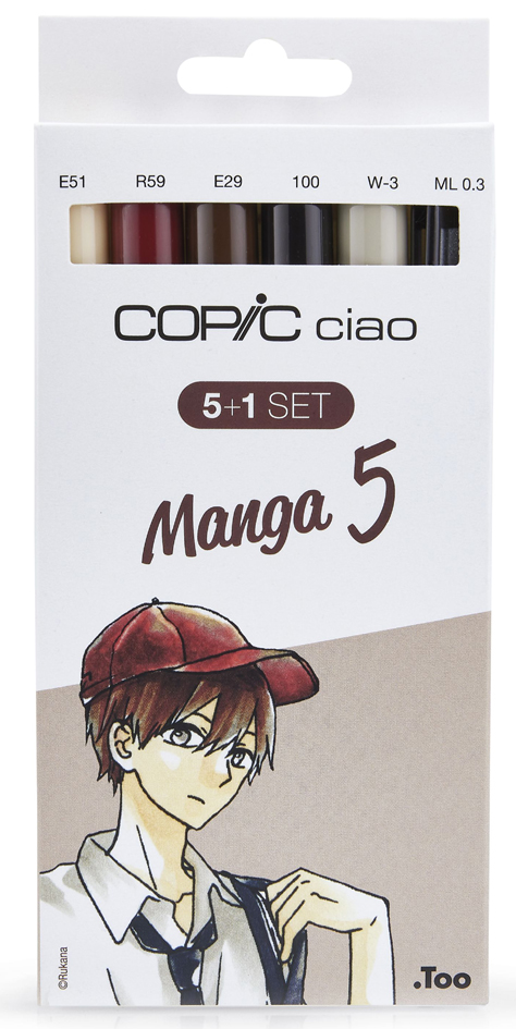 4013695261485 - COPIC Marker ciao 5+1 Set Manga 5 Der Marker zum Layouten Skizzieren und Illustrieren (22075 562)