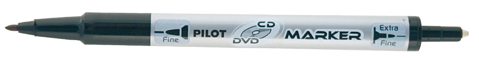 PILOT Permanent-Marker , Marker Twin,  CD/DVD, schwarz