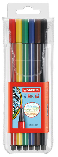 STABILO Fasermaler Pen 68, 20er Kunststoff-Etui