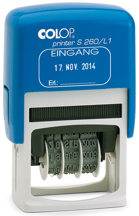 9004362332954 - Datumstempel Printer S260 L1 EINGANG blau