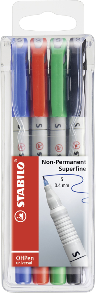 STABILO Nonpermanent-Marker OHPen universal, 4er Etui