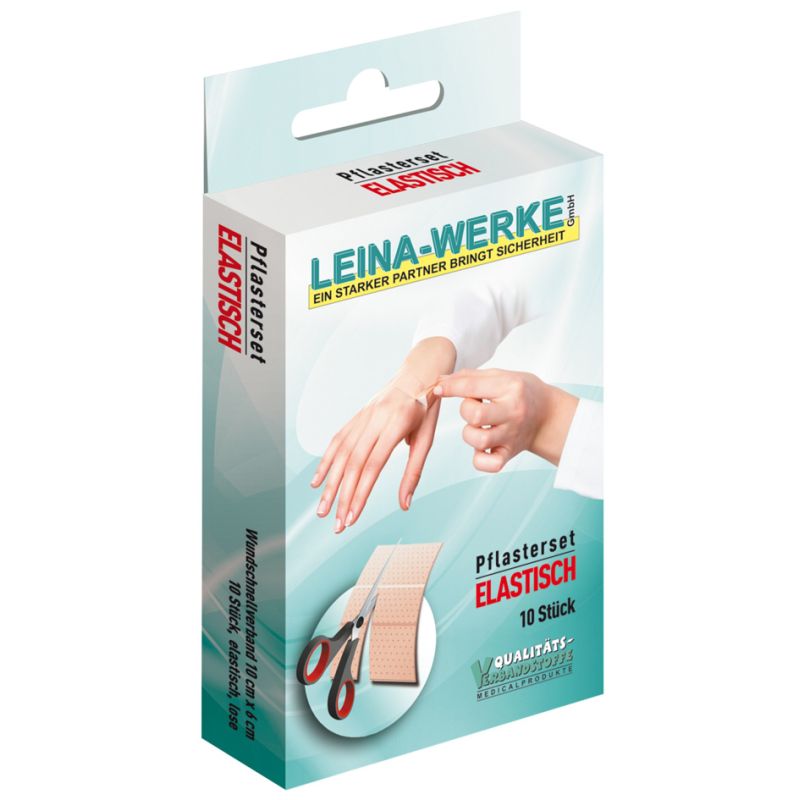 LEINA Pflaster-Set Elastisch, 10-teilig, hautfarben