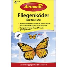Aeroxon Fliegenkder Insekten-Falter, selbstklebend, 4er Set