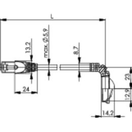 Telegrtner Patchkabel, Kat.6A (tief), S/FTP, 3,0 m, grau