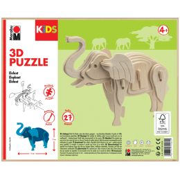 Marabu KiDS 3D Puzzle Elefant, 27 Teile
