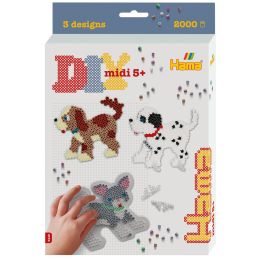 Hama Bgelperlen midi Hunde und Katze, Geschenkpackung