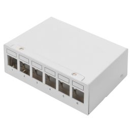 DIGITUS Desktop Modular Patch Panel, 6-Ports, lichtgrau