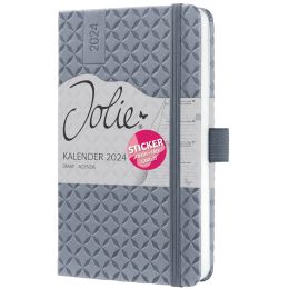 sigel Taschenkalender Jolie Flair 2025, Kunstleder, A6, blau