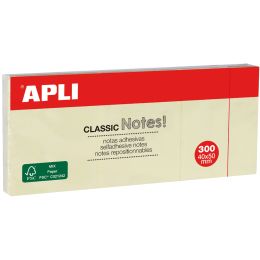 APLI Haftnotizen CLASSIC Notes!, 75 x 50 mm, gelb